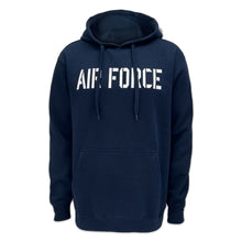 Load image into Gallery viewer, Air Force Wings Tackle Twill Embroidered Fleece Hood (Navy)