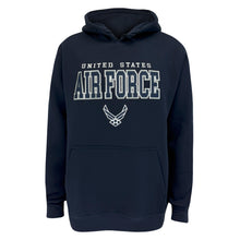 Load image into Gallery viewer, United States Air Force Tackle Twill Embroidered Hood (Navy)