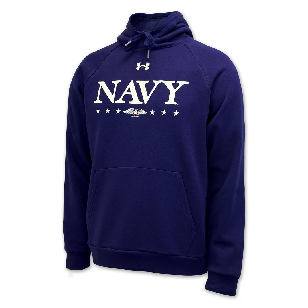 Under Armour Navy Eagle Rival Fleece Hood (Navy)