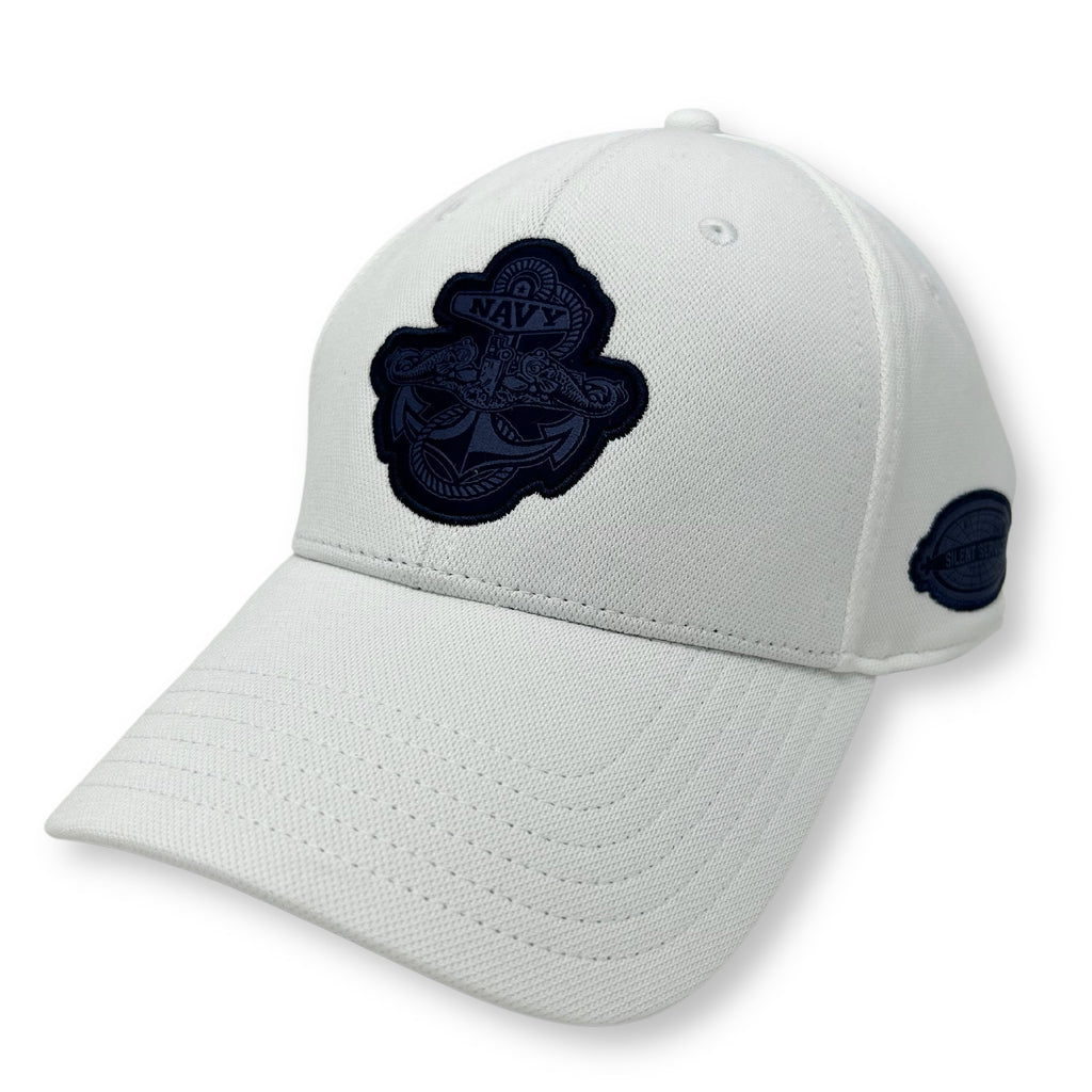 Navy Under Armour 2023 Rivalry Blitzing Adjustable Hat (White)