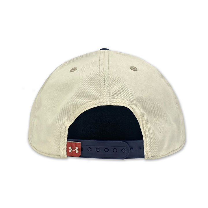Navy Under Armour 2025 Rivalry Poly Cotton Washed Low Crown Flat Adjustable Hat (Stone)