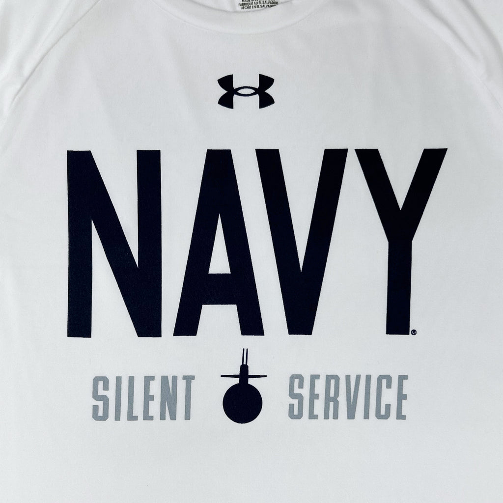 Navy Under Armour 2023 Rivalry Silent Service Tech T-Shirt (White)