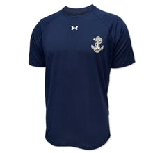 Load image into Gallery viewer, Navy Under Armour Left Chest Anchor Tech T-Shirt (Navy)