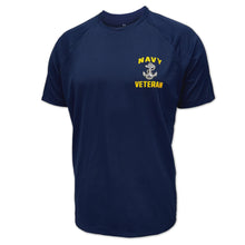 Load image into Gallery viewer, Navy Under Armour Left Chest Anchor Veteran Tech T-Shirt (Navy)