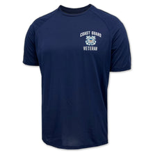 Load image into Gallery viewer, Coast Guard Under Armour Left Chest Seal Veteran Tech T-Shirt (Navy)