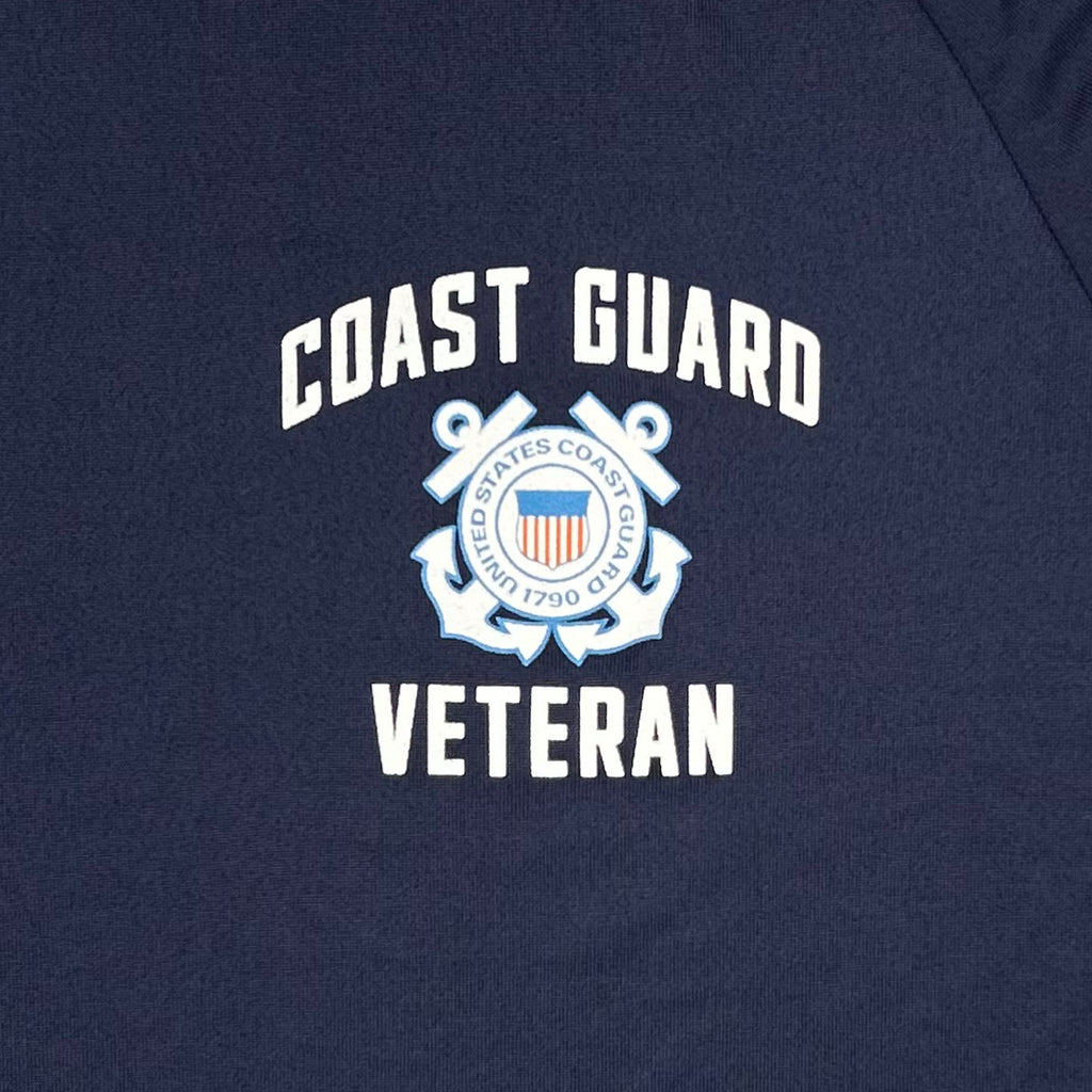 Coast Guard Under Armour Left Chest Seal Veteran Tech T-Shirt (Navy)