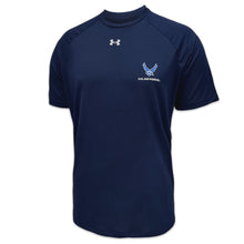 Load image into Gallery viewer, Air Force Under Armour Left Chest Wings Tech T-Shirt (Navy)