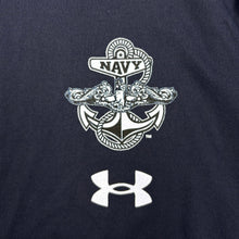 Load image into Gallery viewer, Navy Under Armour 2023 Rivalry Anchor Silent Service Spine Long Sleeve T-Shirt (Navy)