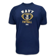 Load image into Gallery viewer, Navy Football Under Armour Sideline Anchor Tech T-Shirt (Navy)