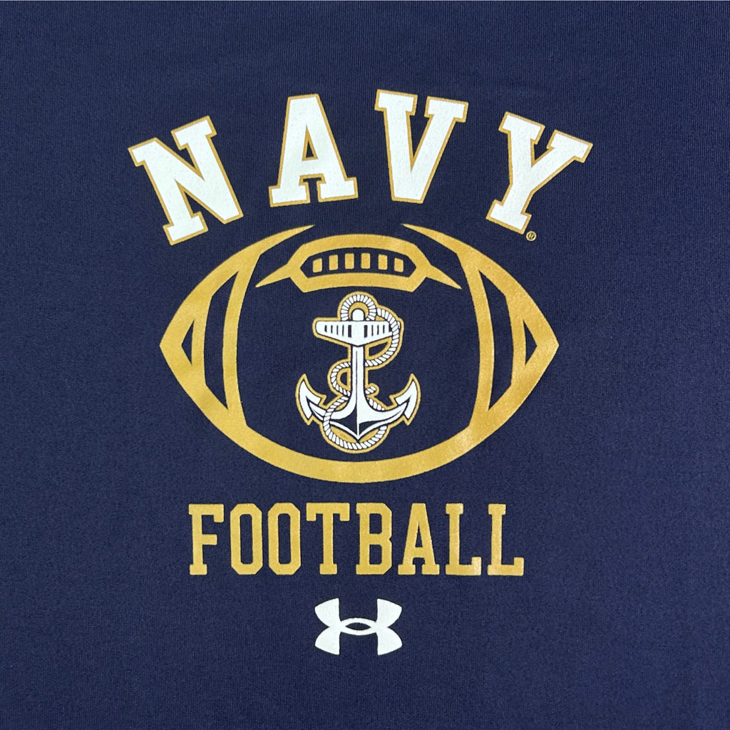 Navy Football Under Armour Sideline Anchor Tech T-Shirt (Navy)