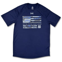 Load image into Gallery viewer, United States Coast Guard Under Armour Camo Flag Tech T-Shirt (Navy)