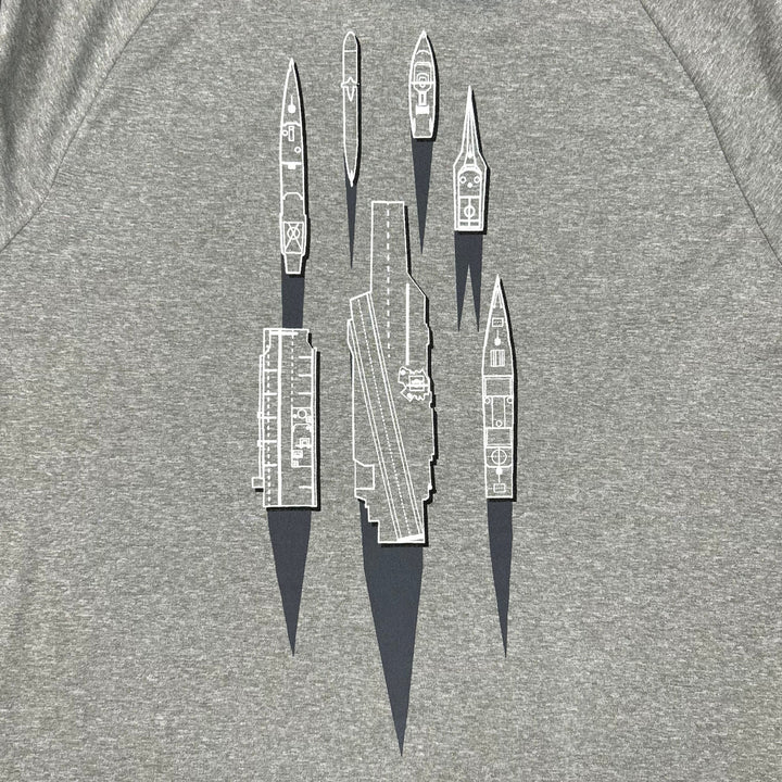 Navy Under Armour Damn the Torpedoes Ship T-Shirt (Grey)