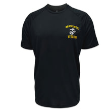 Load image into Gallery viewer, Marines Under Armour Left Chest EGA Veteran Tech T-Shirt (Black)