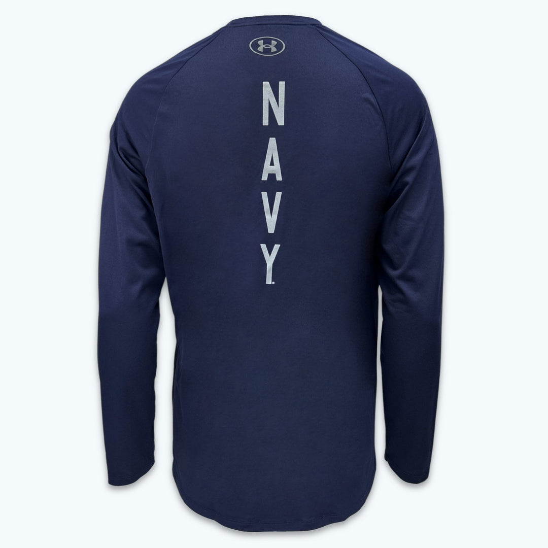 Navy Under Armour Anchor Silent Service Spine Long Sleeve T-Shirt (Navy)