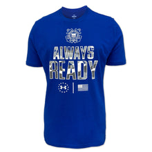 Load image into Gallery viewer, Coast Guard Under Armour Always Ready Camo Cotton T-Shirt (Royal)