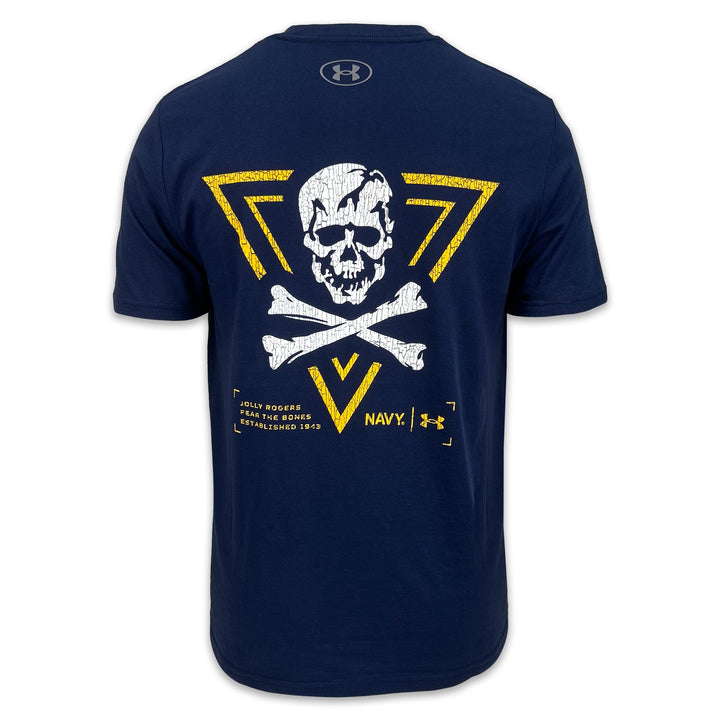 Navy Under Armour 2-Sided Jolly Rogers Fear the Bones Triangle T-Shirt (Navy)