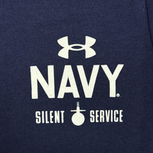 Load image into Gallery viewer, Navy Under Armour Anchor Silent Service Performance Cotton T-Shirt (Navy)