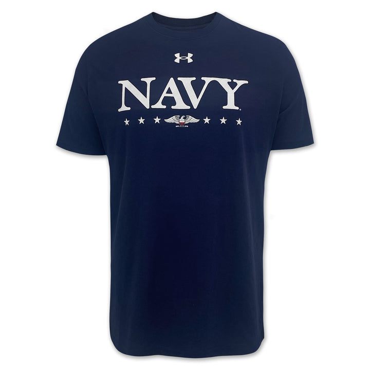 Navy Under Armour 2025 Rivalry Navy Eagle Cotton T-Shirt (Navy)