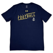 Load image into Gallery viewer, Navy Football Under Armour Sideline Performance Cotton T-Shirt (Navy)