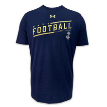 Load image into Gallery viewer, Navy Football Under Armour Sideline Performance Cotton T-Shirt (Navy)