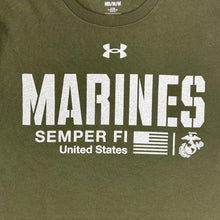 Load image into Gallery viewer, Marines Under Armour Semper Fi Performance Cotton T-Shirt (OD Green)
