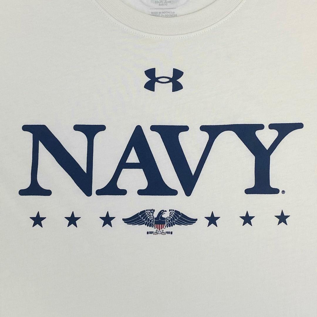 Under Armour Navy Eagle Cotton T-Shirt (Stone)