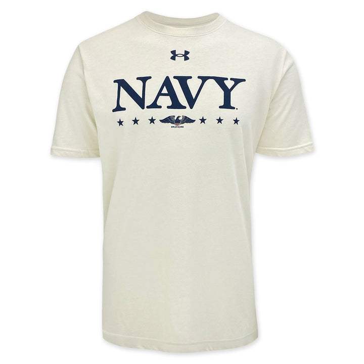 Under Armour Navy Eagle Cotton T-Shirt (Stone)