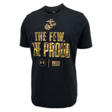 Load image into Gallery viewer, Marines Under Armour The Few The Proud Camo Cotton T-Shirt (Black)