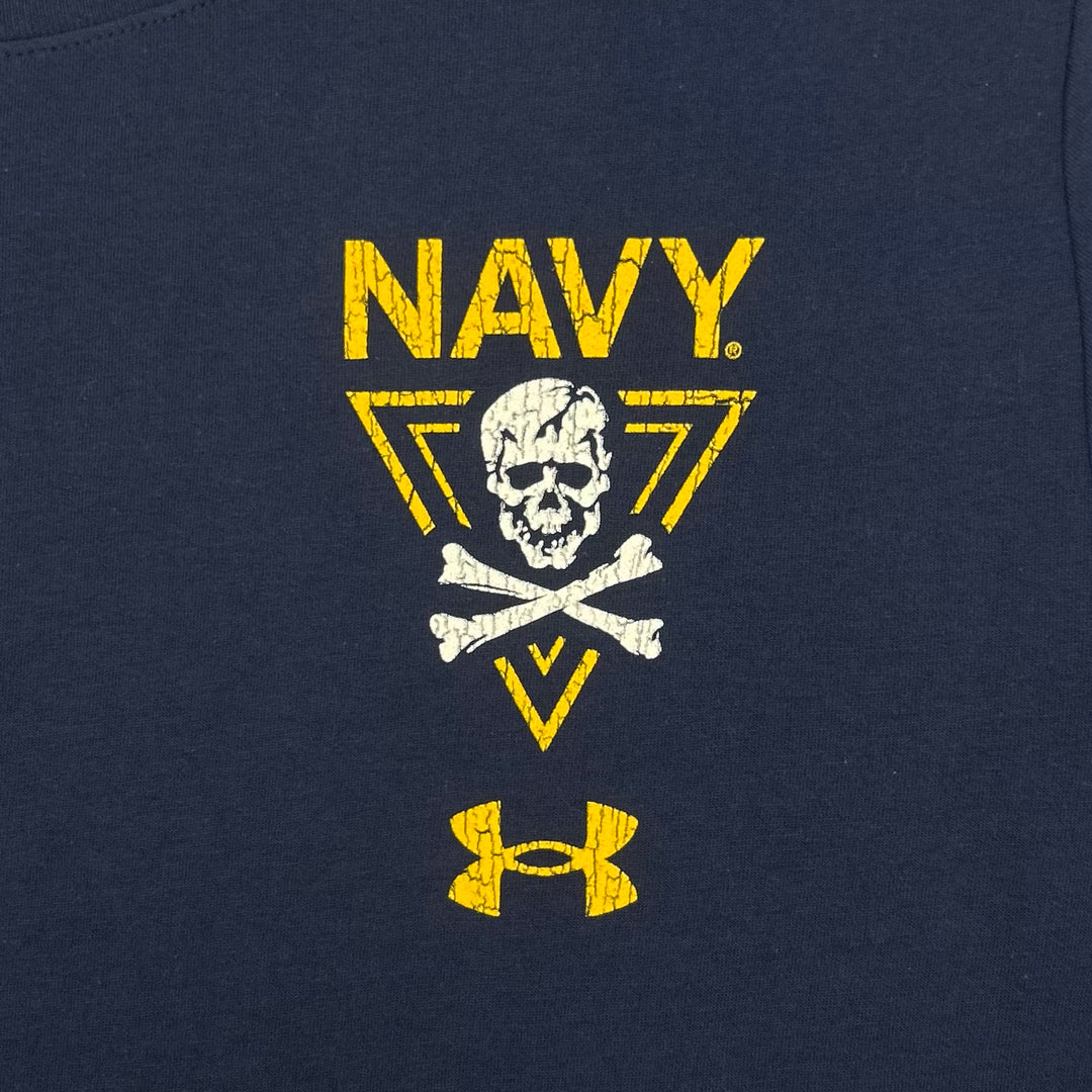 Navy Under Armour 2-Sided Jolly Rogers Fear the Bones Triangle T-Shirt (Navy)