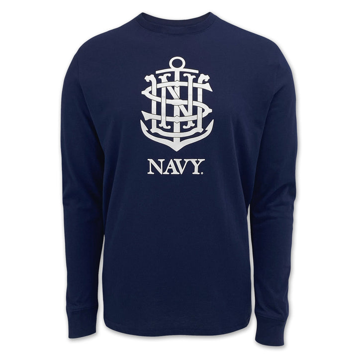 Navy Anchor Under Armour Performance Cotton LS T-Shirt (Navy)