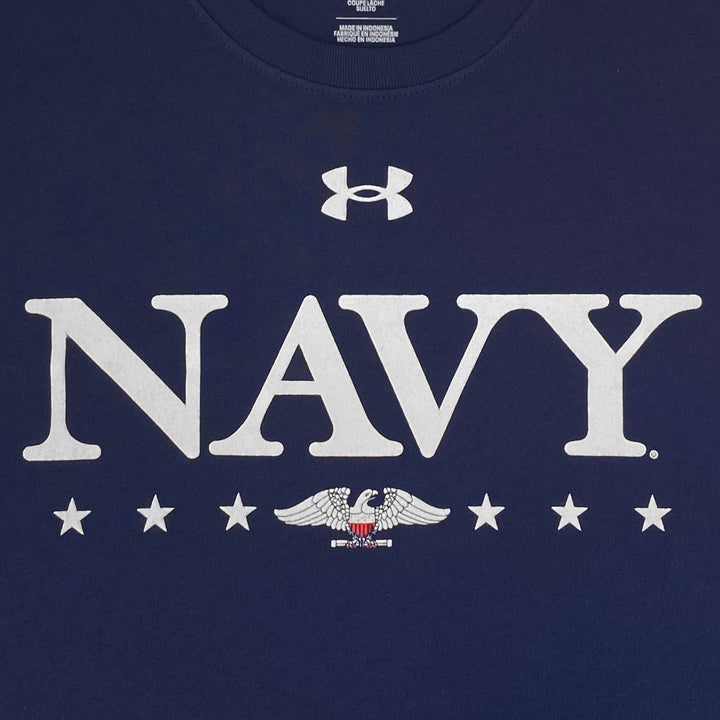 Navy Under Armour 2025 Rivalry Navy Eagle Cotton LS T-Shirt (Navy)