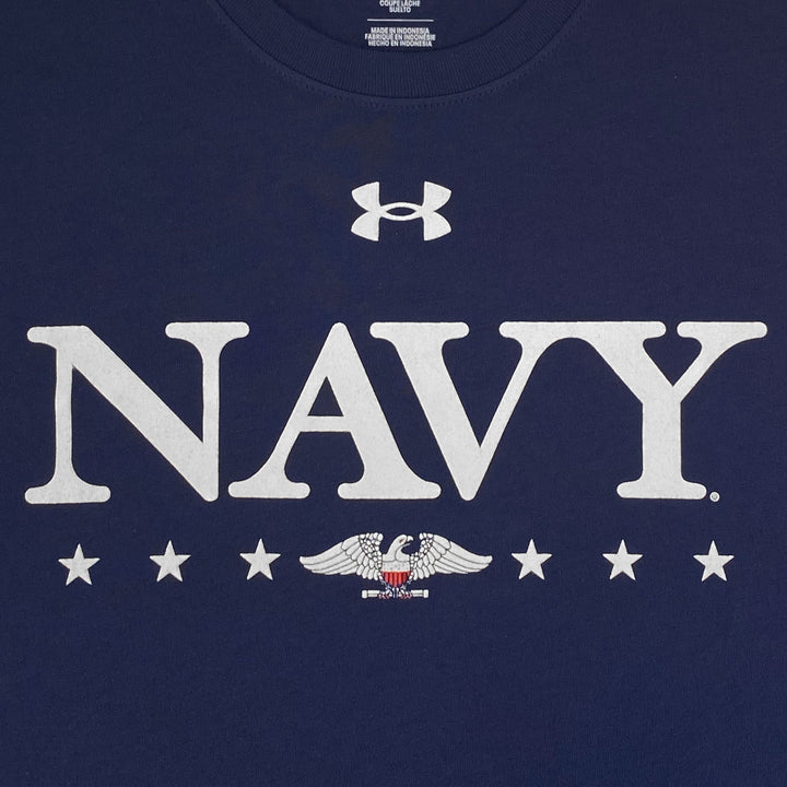 Under Armour Navy Eagle Cotton LS T-Shirt (Navy)