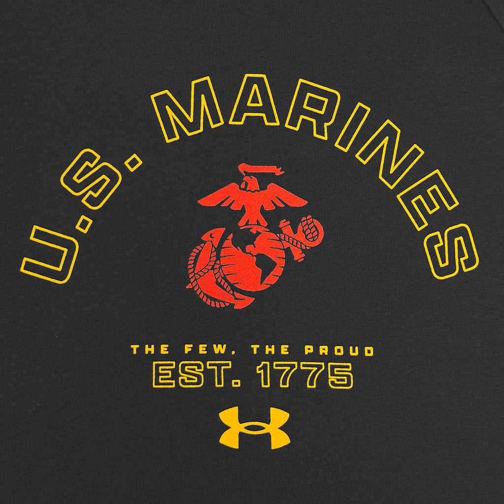 Marines Under Armour The Few The Proud Rival Fleece Hood (Black)