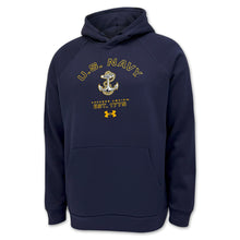 Load image into Gallery viewer, Navy Under Armour Anchors Aweigh Rival Fleece Hood (Navy)