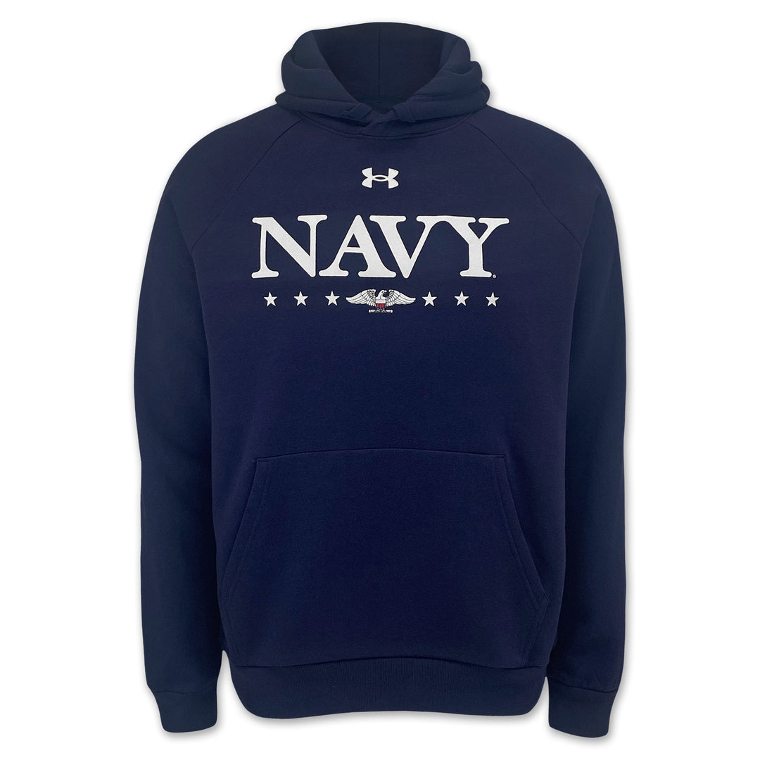 Under Armour Navy Eagle Rival Fleece Hood (Navy)