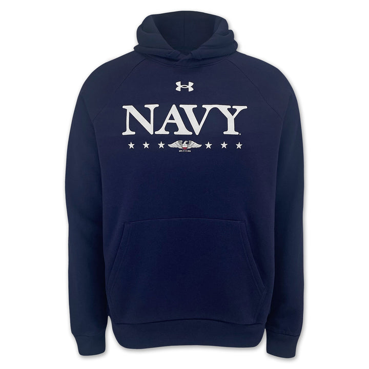 Under Armour Navy Eagle Rival Fleece Hood (Navy)