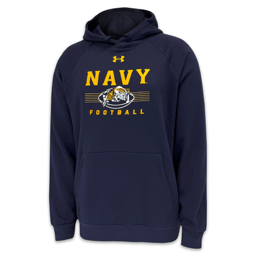 Navy Under Armour Football Rival Fleece Hood (Navy)