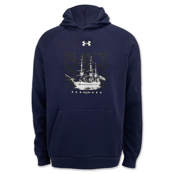 Navy Under Armour 2025 Rivalry Navy Ship Rival Fleece Hood (Navy)