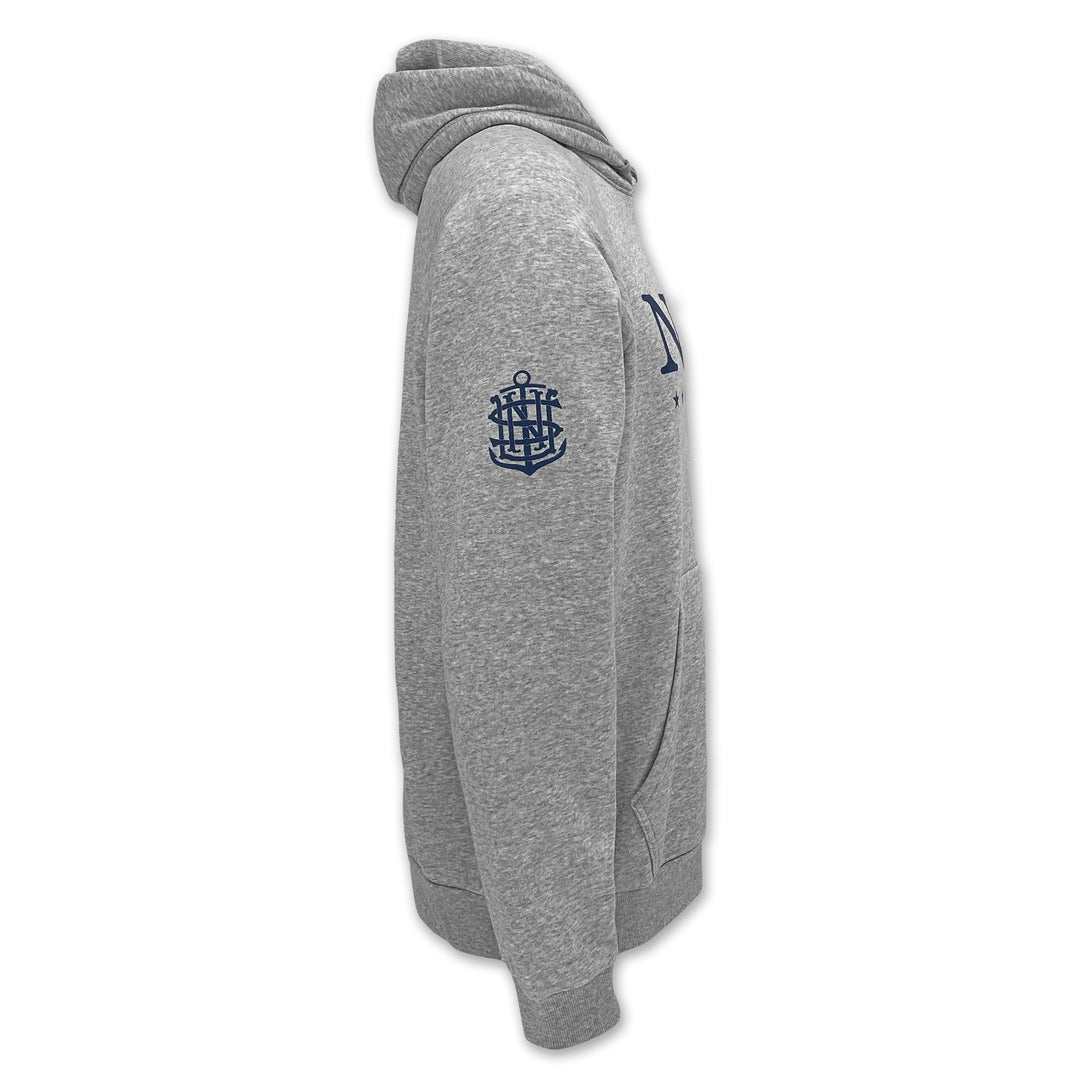 Under Armour Navy Eagle Rival Fleece Hood (Grey)