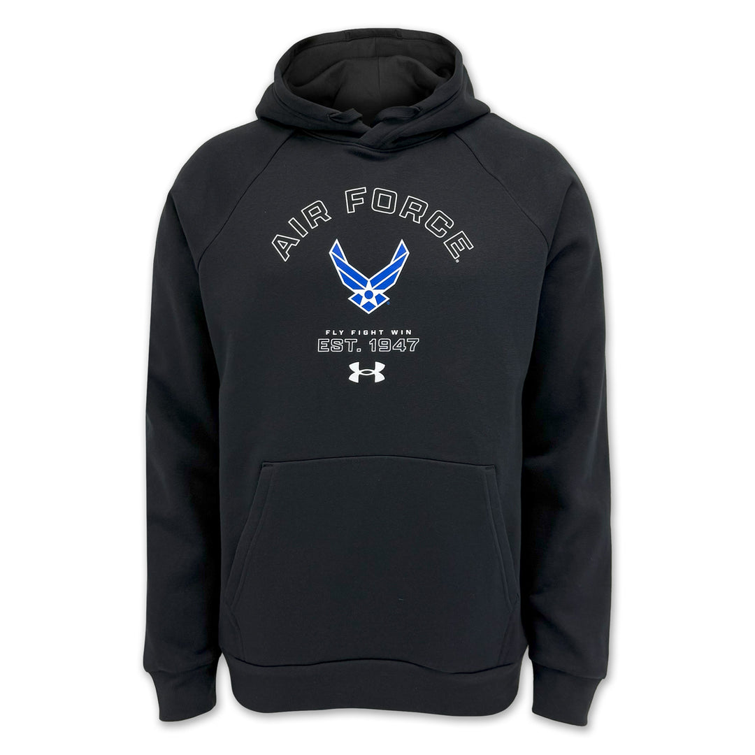 Air Force Under Armour Fly Fight Win Rival Fleece Hood (Black)