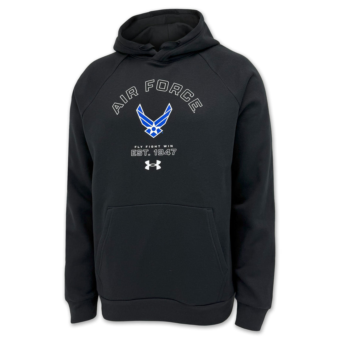 Air Force Under Armour Fly Fight Win Rival Fleece Hood (Black)