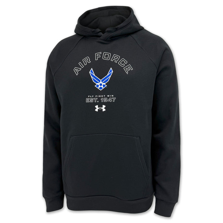 Air Force Under Armour Fly Fight Win Rival Fleece Hood (Black)