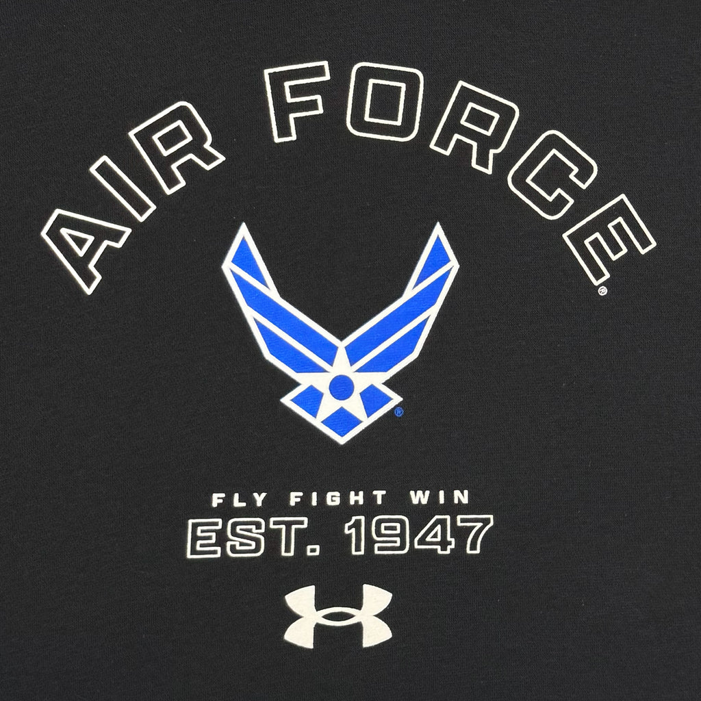Air Force Under Armour Fly Fight Win Tech Stretch T-Shirt (Black)