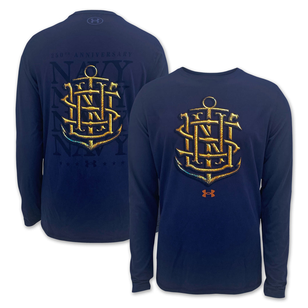 Navy Under Armour 2025 Rivalry Navy Anchor Tech LS T-Shirt (Navy)