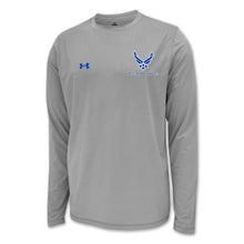 Load image into Gallery viewer, United States Air Force Wings Under Armour Tech Long Sleeve T-Shirt (Grey)