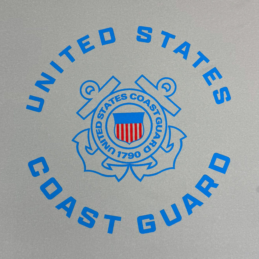 United States Coast Guard Seal Under Armour Tech Long Sleeve T-Shirt (Grey)
