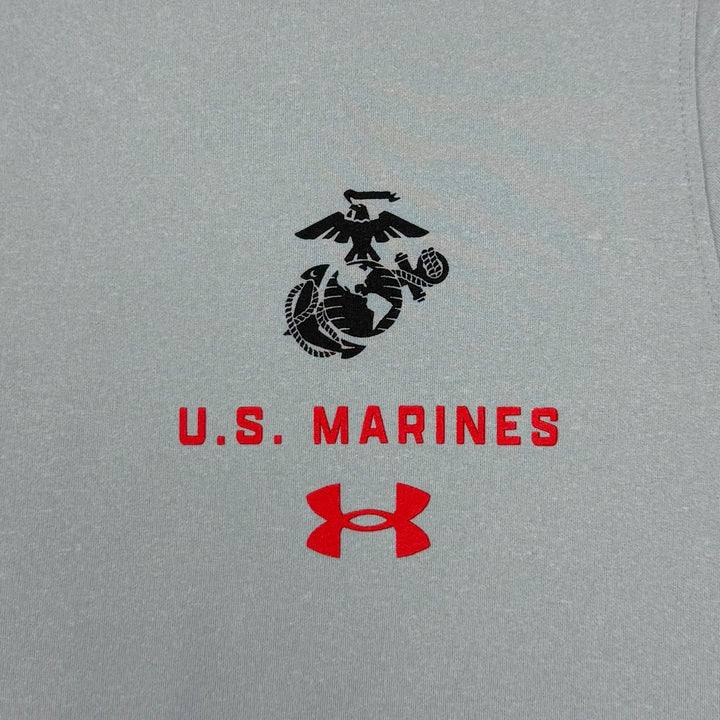 United States Marines EGA Under Armour Tech Long Sleeve T-Shirt (Grey)