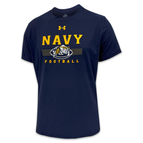 Navy Under Armour Football Tech Stretch T-Shirt (Navy)