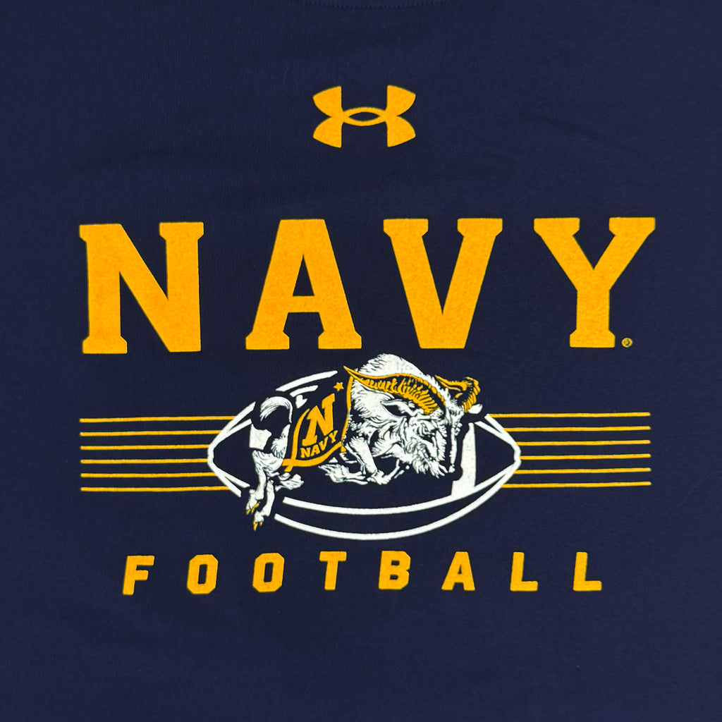 Navy Under Armour Football Tech Stretch T-Shirt (Navy)