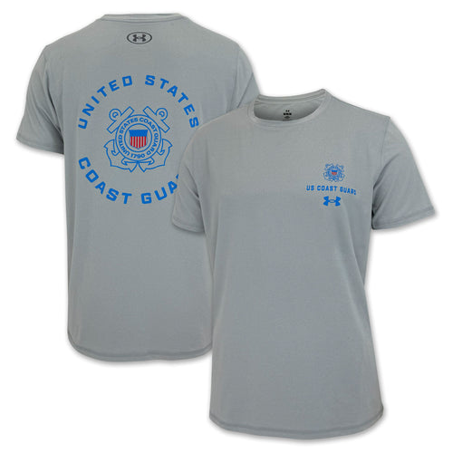 United States Coast Guard Seal Under Armour Tech T-Shirt (Grey)